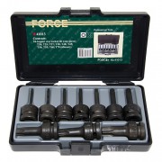 Набор ударных головок-бит 1/2" TORX Т-20-Т-70 L=60mml.10 пр. FORCE