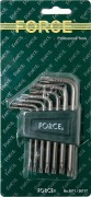 Набор ключей TORX Т10-Т40 7пр. с отверстием Г-образн. FORCE